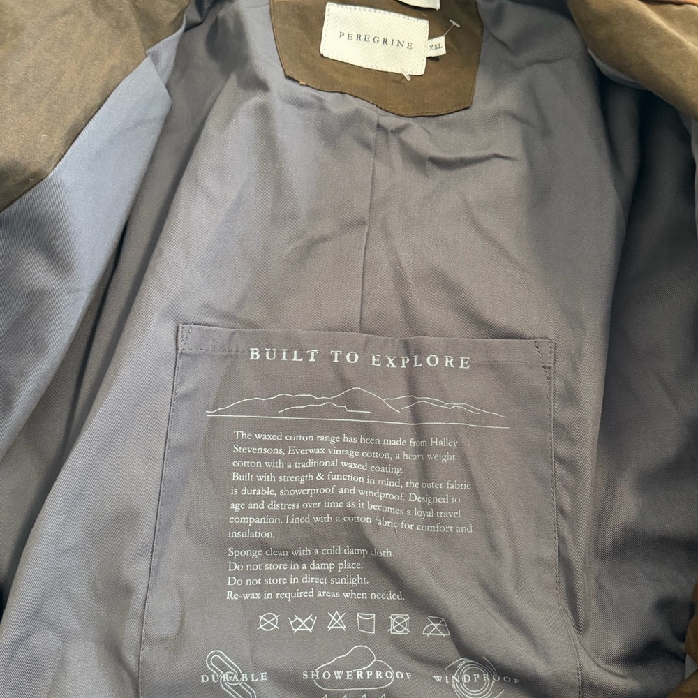 PEREGRINE Bexley Brown Waxed Cotton Jacket NWT XXL (fits Like L/XL) Made In UK - Picture 11 of 16